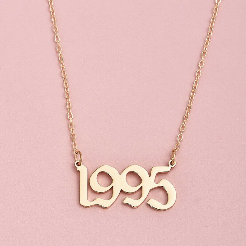 Necklace 1995-Personality Year-Date # Pendant Gift